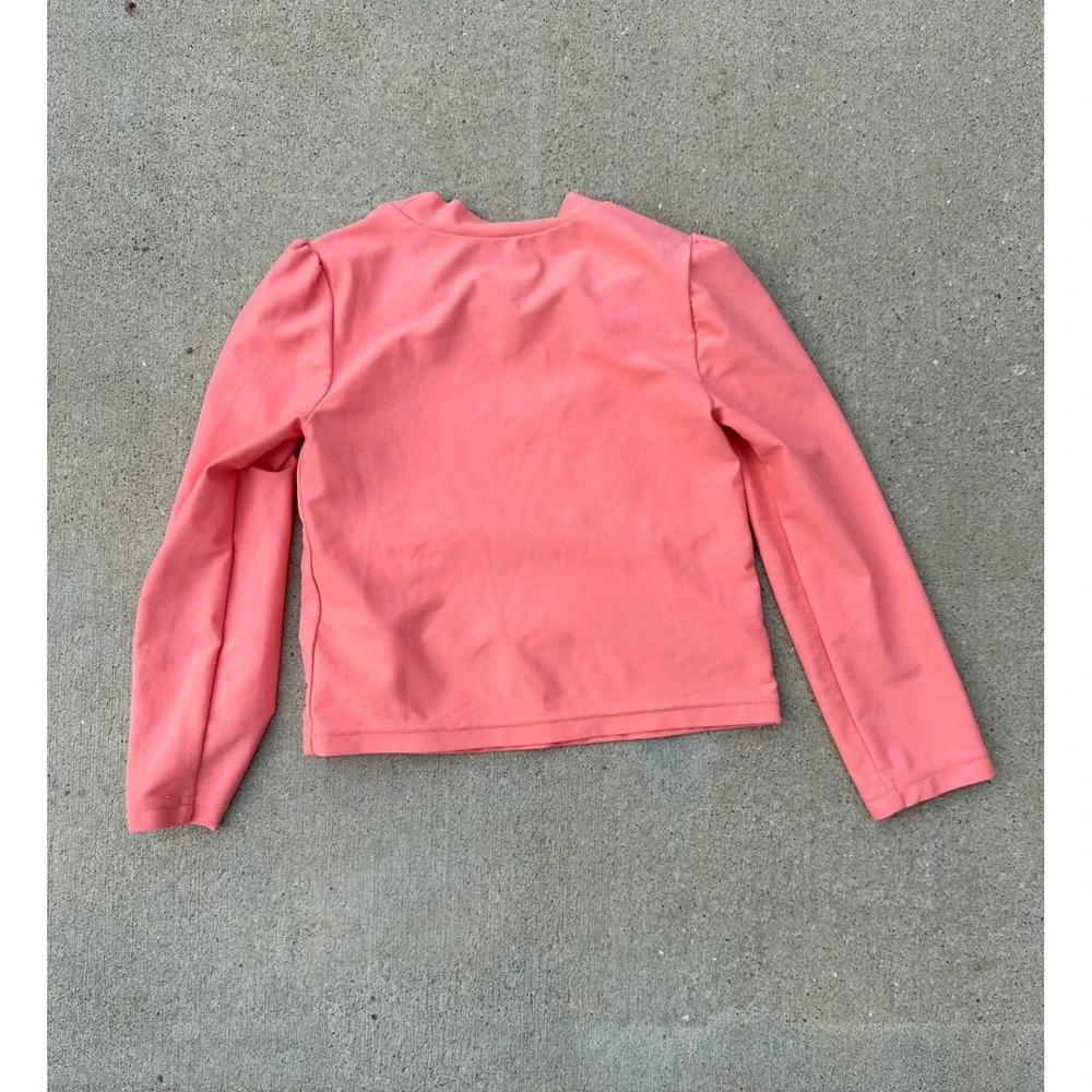 Simple‎ Joys by Carters Girls 5T Rash Guard Coral Pink Narwhal Whale Shark Swim